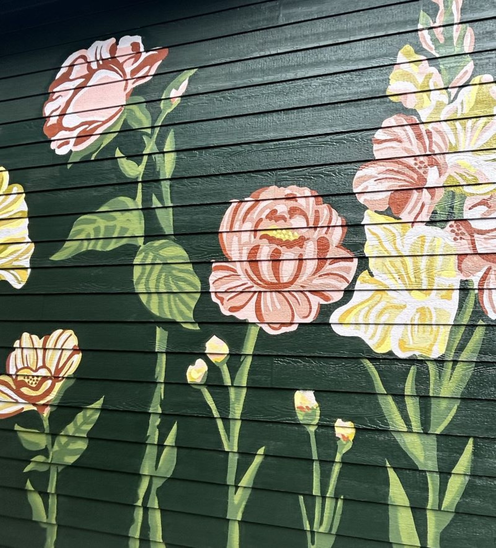 Flower mural, guest house, Coeur d’Alene, ID